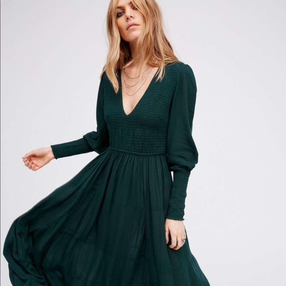 ISO FREE PEOPLE WEDNESDAY DRESS GREEN not for sale
